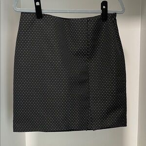 Ann Taylor Classic and elegant black and gold above the knee skirt